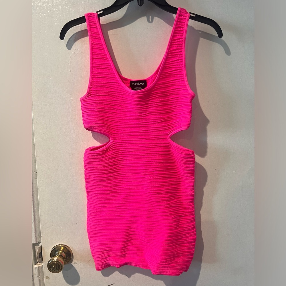 BEBE dress HOT PINK